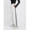 imageTrendy Queen Womens High Waisted Drawstring Sweatpants Casual Baggy Joggers Pants with PocketsWhite
