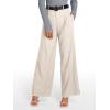 imageTrendy Queen Womens Wide Leg Dress Pants High Waisted Slacks Dressy Work Trousers with PocketsApricot