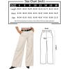 imageTrendy Queen Womens Wide Leg Dress Pants High Waisted Slacks Dressy Work Trousers with PocketsApricot