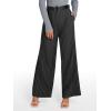 imageTrendy Queen Womens Wide Leg Dress Pants High Waisted Slacks Dressy Work Trousers with PocketsBlack