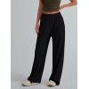 imageTrendy Queen Womens Wide Leg Pants Sweatpants Comfy Lounge Fit Loose Flowy Pants Fall Fashion Clothes Outfits 2025Black