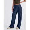 imageTrendy Queen Womens Wide Leg Pants Sweatpants Comfy Lounge Fit Loose Flowy Pants Fall Fashion Clothes Outfits 2025Navy