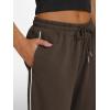 imageTrendy Queen Womens Wide Leg Sweatpants Baggy Lounge Pants with Pockets High Waisted Track Drawstring JoggersBrown