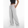 imageTrendy Queen Womens Wide Leg Sweatpants Baggy Lounge Pants with Pockets High Waisted Track Drawstring JoggersGray