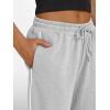imageTrendy Queen Womens Wide Leg Sweatpants Baggy Lounge Pants with Pockets High Waisted Track Drawstring JoggersGray