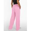 imageTrendy Queen Womens Wide Leg Sweatpants Baggy Lounge Pants with Pockets High Waisted Track Drawstring JoggersPink