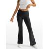 imageTrendy Queen Womens Wide Leg Yoga Pants Bootcut Workout Flare Leggings Trendy High Waisted Fold Over 2024 Fall OutfitsBlack