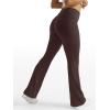 imageTrendy Queen Womens Wide Leg Yoga Pants Bootcut Workout Flare Leggings Trendy High Waisted Fold Over 2024 Fall OutfitsBrown