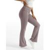 imageTrendy Queen Womens Wide Leg Yoga Pants Bootcut Workout Flare Leggings Trendy High Waisted Fold Over 2024 Fall OutfitsCoffeegrey