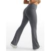 imageTrendy Queen Womens Wide Leg Yoga Pants Bootcut Workout Flare Leggings Trendy High Waisted Fold Over 2024 Fall OutfitsGrey