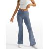 imageTrendy Queen Womens Wide Leg Yoga Pants Bootcut Workout Flare Leggings Trendy High Waisted Fold Over 2024 Fall OutfitsHazeblue