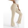 imageTrendy Queen Womens Wide Leg Yoga Pants Bootcut Workout Flare Leggings Trendy High Waisted Fold Over 2024 Fall OutfitsLightkhaki