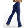 imageTrendy Queen Womens Wide Leg Yoga Pants Bootcut Workout Flare Leggings Trendy High Waisted Fold Over 2024 Fall OutfitsNavy