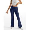 imageTrendy Queen Womens Wide Leg Yoga Pants Bootcut Workout Flare Leggings Trendy High Waisted Fold Over 2024 Fall OutfitsNavy