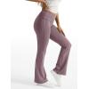 imageTrendy Queen Womens Wide Leg Yoga Pants Bootcut Workout Flare Leggings Trendy High Waisted Fold Over 2024 Fall OutfitsPurple