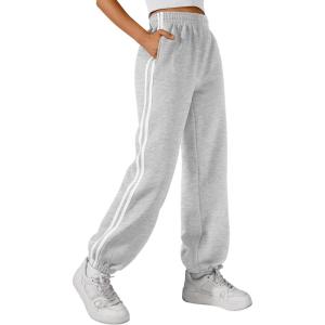 imageTrendy Queen Womens High Waisted Drawstring Sweatpants Casual Baggy Joggers Pants with PocketsGrey