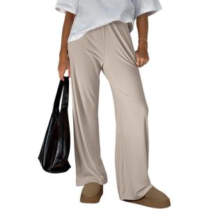 imageTrendy Queen Womens Wide Leg Pants Sweatpants Comfy Lounge Fit Loose Flowy Pants Fall Fashion Clothes Outfits 2025Khaki