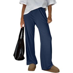 imageTrendy Queen Womens Wide Leg Pants Sweatpants Comfy Lounge Fit Loose Flowy Pants Fall Fashion Clothes Outfits 2025Navy
