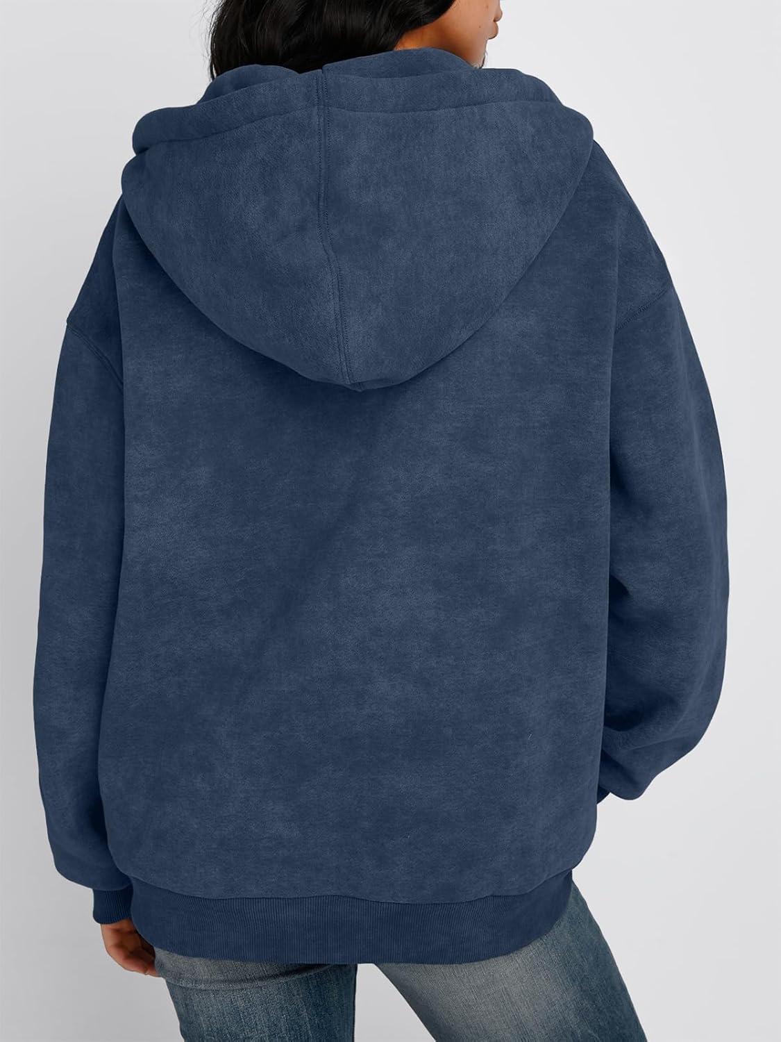 imageTrendy Queen Zip Up Hoodies for Women Acid Wash Oversized Sweatshirts Fall Cute Y2k Clothes Winter Jackets Vintage StreetwearNavyblue