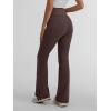 imageTrendy Queen Flare Leggings for Women Wide Leg Yoga Pants V Crossover High Waisted Bootcut Work Pants Fall Outfits 2024Brown