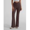 imageTrendy Queen Flare Leggings for Women Wide Leg Yoga Pants V Crossover High Waisted Bootcut Work Pants Fall Outfits 2024Brown