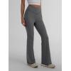 imageTrendy Queen Flare Leggings for Women Wide Leg Yoga Pants V Crossover High Waisted Bootcut Work Pants Fall Outfits 2024Grey