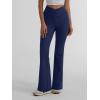 imageTrendy Queen Flare Leggings for Women Wide Leg Yoga Pants V Crossover High Waisted Bootcut Work Pants Fall Outfits 2024Navy
