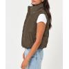imageTrendy Queen Puffer Vest Women Sleeveless Winter Outerwear Warm Puffer Lightweight Fashion Standup Collar Down VestBrown