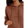 imageTrendy Queen Women Hoodies Fleece Sweatshirts Long Sleeve Pullover Jackets Fall Fashion with Pocket 2025 Y2k ClothesBrown