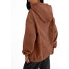 imageTrendy Queen Women Hoodies Fleece Sweatshirts Long Sleeve Pullover Jackets Fall Fashion with Pocket 2025 Y2k ClothesBrown
