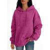 imageTrendy Queen Women Hoodies Fleece Sweatshirts Long Sleeve Pullover Jackets Fall Fashion with Pocket 2025 Y2k ClothesHot Pink