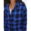 imageTrendy Queen Women Shackets Long Sleeve Flannel Shirts Button Down Blouse Plaid Tops Fall Outfits Fashion Winter Jackets 2024Blue