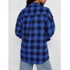 imageTrendy Queen Women Shackets Long Sleeve Flannel Shirts Button Down Blouse Plaid Tops Fall Outfits Fashion Winter Jackets 2024Blue