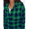 imageTrendy Queen Women Shackets Long Sleeve Flannel Shirts Button Down Blouse Plaid Tops Fall Outfits Fashion Winter Jackets 2024Green