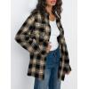 imageTrendy Queen Women Shackets Long Sleeve Flannel Shirts Button Down Blouse Plaid Tops Fall Outfits Fashion Winter Jackets 2024Khaki