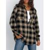 imageTrendy Queen Women Shackets Long Sleeve Flannel Shirts Button Down Blouse Plaid Tops Fall Outfits Fashion Winter Jackets 2024Khaki
