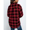 imageTrendy Queen Women Shackets Long Sleeve Flannel Shirts Button Down Blouse Plaid Tops Fall Outfits Fashion Winter Jackets 2024Red