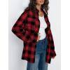imageTrendy Queen Women Shackets Long Sleeve Flannel Shirts Button Down Blouse Plaid Tops Fall Outfits Fashion Winter Jackets 2024Red