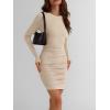 imageTrendy Queen Womens Dresses Casual Fall Bodycon Mini Dress Long Sleeve Fall Outfits Dating Y2k Clothes Fashion 2025Apricot