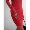 imageTrendy Queen Womens Dresses Casual Fall Bodycon Mini Dress Long Sleeve Fall Outfits Dating Y2k Clothes Fashion 2025Red