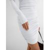 imageTrendy Queen Womens Dresses Casual Fall Bodycon Mini Dress Long Sleeve Fall Outfits Dating Y2k Clothes Fashion 2025White