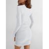 imageTrendy Queen Womens Dresses Casual Fall Bodycon Mini Dress Long Sleeve Fall Outfits Dating Y2k Clothes Fashion 2025White