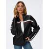 imageTrendy Queen Womens Faux Leather Jackets Bomber Oversized Motorcycle Fall Jackets Collar Zip Up Coats Y2k OutfitsBlack