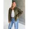 imageTrendy Queen Womens Leather Jackets Oversized Faux Motorcycle Plus Size Moto Biker Coat Fall Outfits Fashion Clothes 2025Armygreen