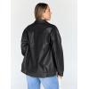imageTrendy Queen Womens Leather Jackets Oversized Faux Motorcycle Plus Size Moto Biker Coat Fall Outfits Fashion Clothes 2025Black