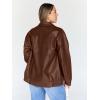 imageTrendy Queen Womens Leather Jackets Oversized Faux Motorcycle Plus Size Moto Biker Coat Fall Outfits Fashion Clothes 2025Caramel