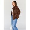 imageTrendy Queen Womens Leather Jackets Oversized Faux Motorcycle Plus Size Moto Biker Coat Fall Outfits Fashion Clothes 2025Caramel