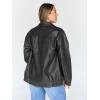 imageTrendy Queen Womens Leather Jackets Oversized Faux Motorcycle Plus Size Moto Biker Coat Fall Outfits Fashion Clothes 2025Darkgrey