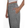 imageTrendy Queen Womens Striped Pants Linen Wide Leg Trousers Casual Slacks Fall Fashion Y2k Outfits 2025Black