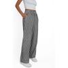 imageTrendy Queen Womens Striped Pants Linen Wide Leg Trousers Casual Slacks Fall Fashion Y2k Outfits 2025Black